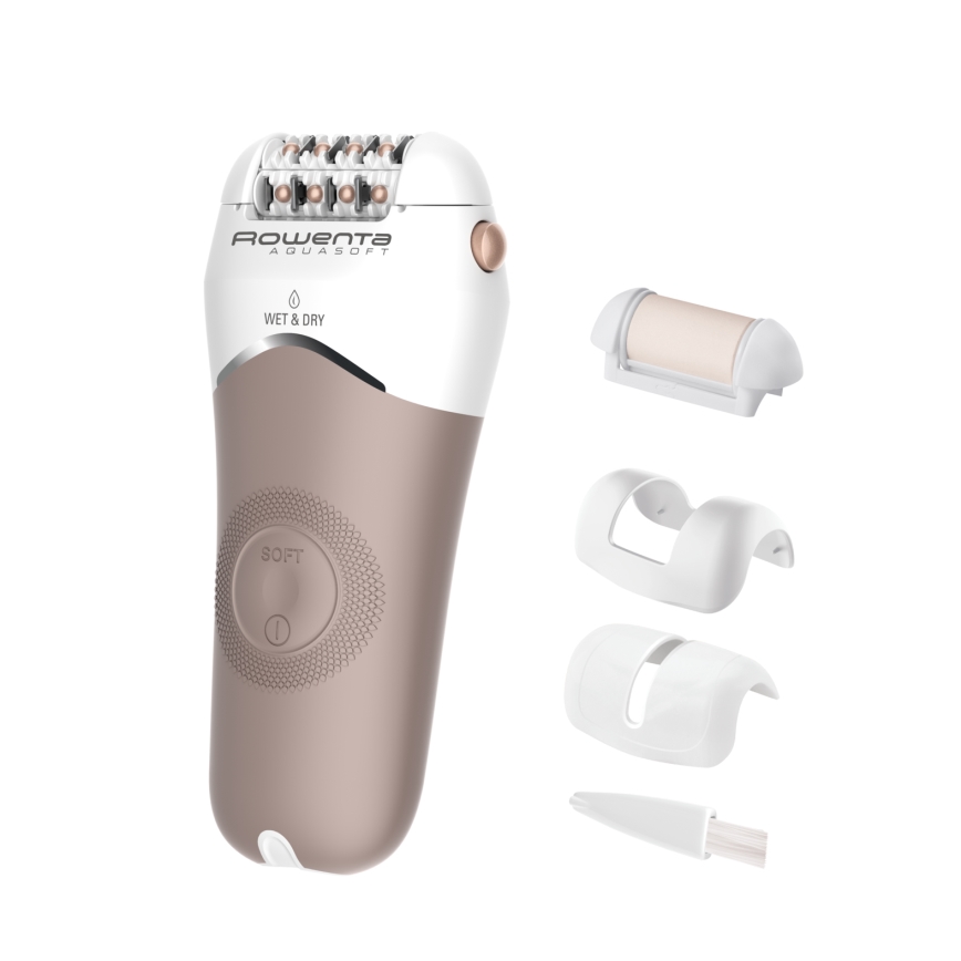 Rowenta - Epilador WET&DRY 4,5W/5V 600 mAh bege/dourado