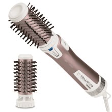 Rowenta - Escova rotativa para o cabelo PREMIUM CARE 1000W/230V rosa/branco