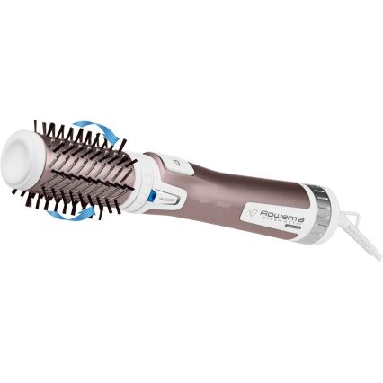 Rowenta - Escova rotativa para o cabelo PREMIUM CARE 1000W/230V rosa/branco