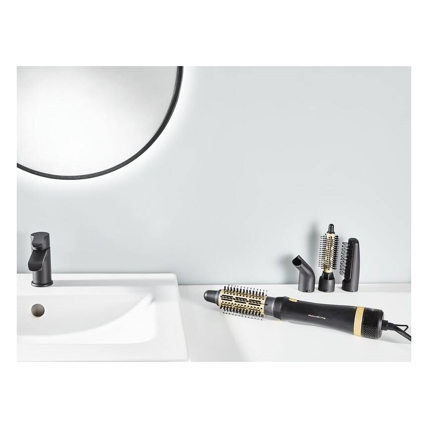 Rowenta - Escova térmica EXPRESS STYLE 800W/230V preta/dourada