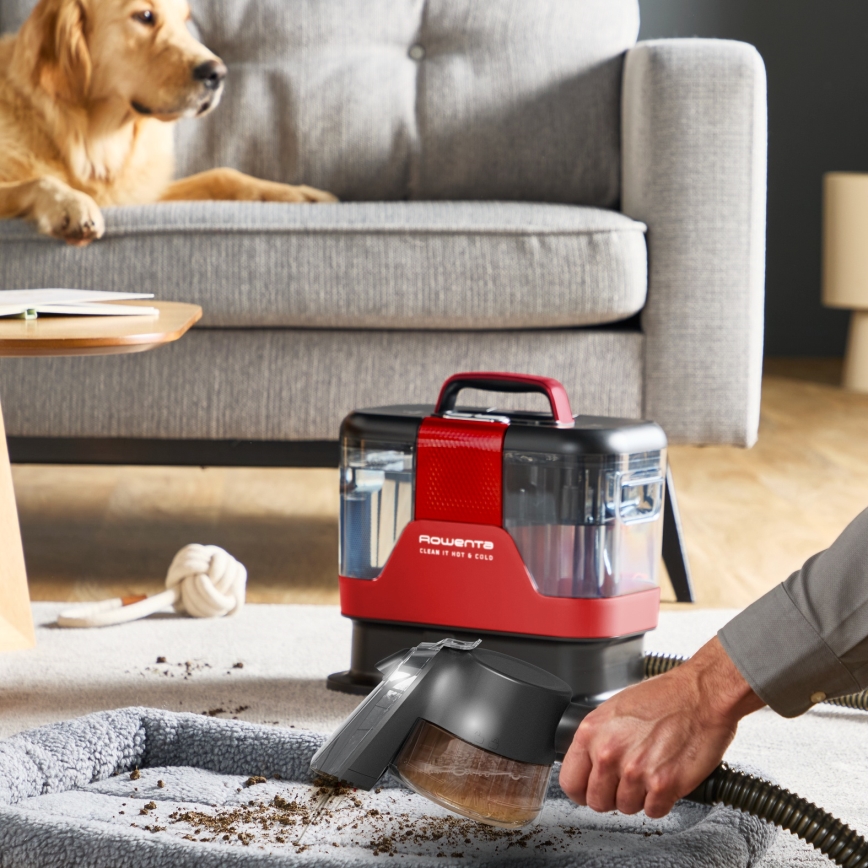 Rowenta - Lavadora extratora CLEAN IT HOT & COLD ANIMAL 1150W/230V