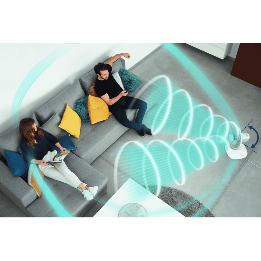 Rowenta - Ventilador de mesa ESSENTIAL 28W/230V diâmetro 25 cm branco