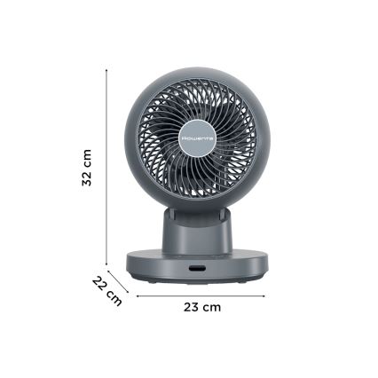 Rowenta - Ventilador de mesa TURBO SWIFT COMPACT 230V azul + controlo remoto