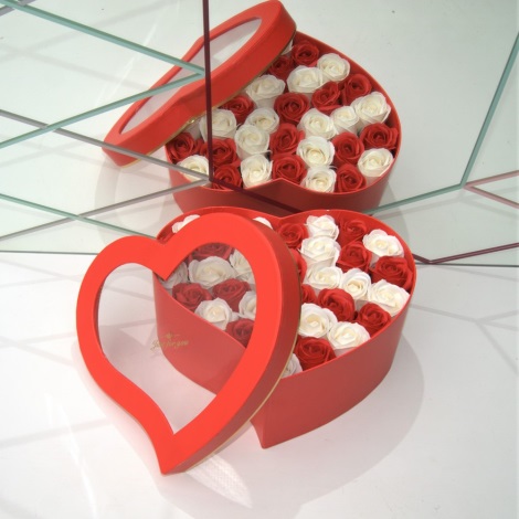 Sabonete de espuma rosa RED HEART MIX - tamanho M (33 peças)