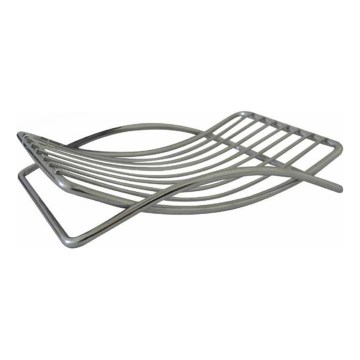 Saboneteira de arame 9,7x13,8 cm cromo brilhante