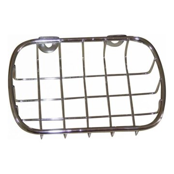 Saboneteira de parede em arame 9x14 cm cromo brilhante