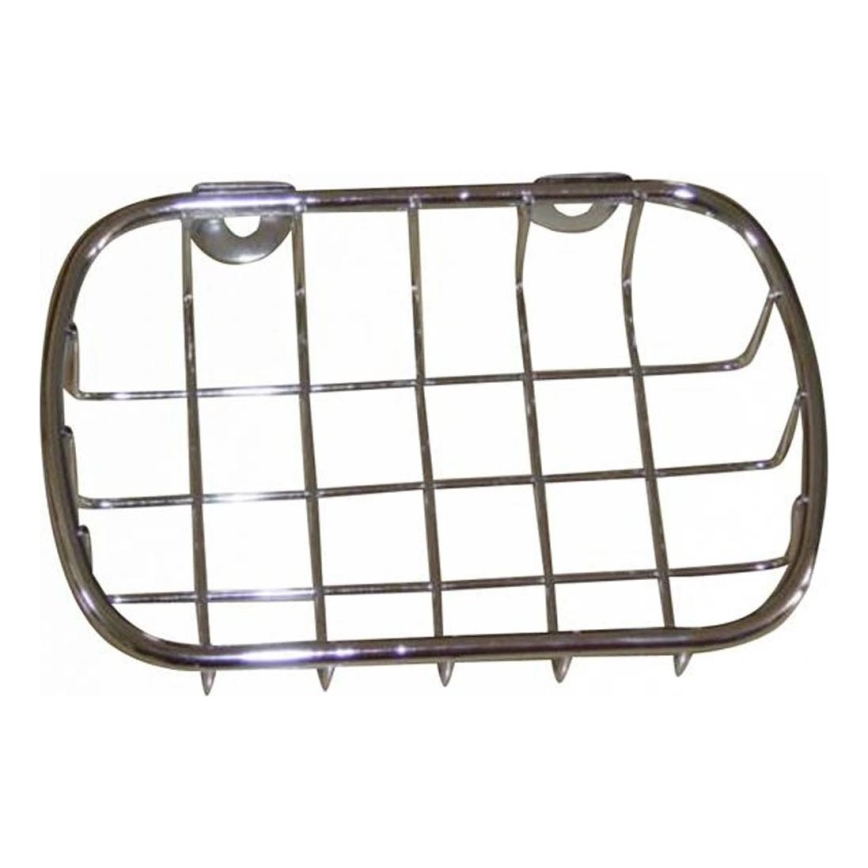 Saboneteira de parede em arame 9x14 cm cromo brilhante