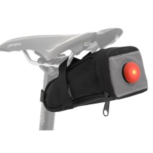 Saco de bicicleta para debaixo do selim 0,5 l com iluminação LED traseira