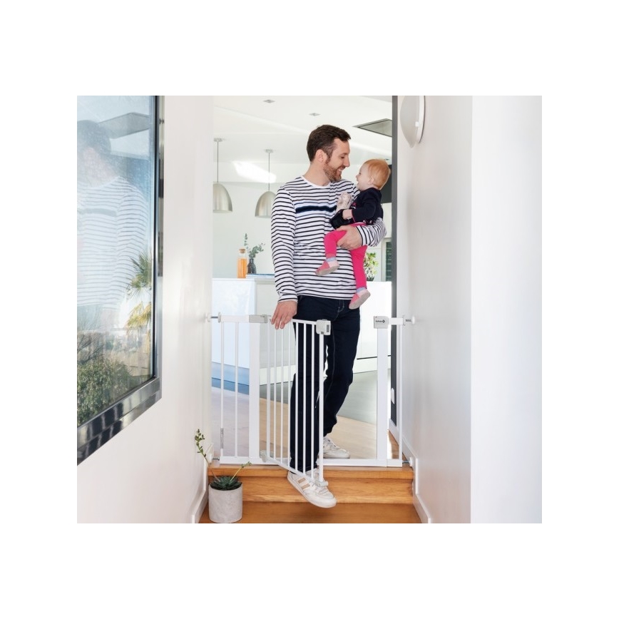 Safety 1st - Grade de protecție AUTO CLOSE albă