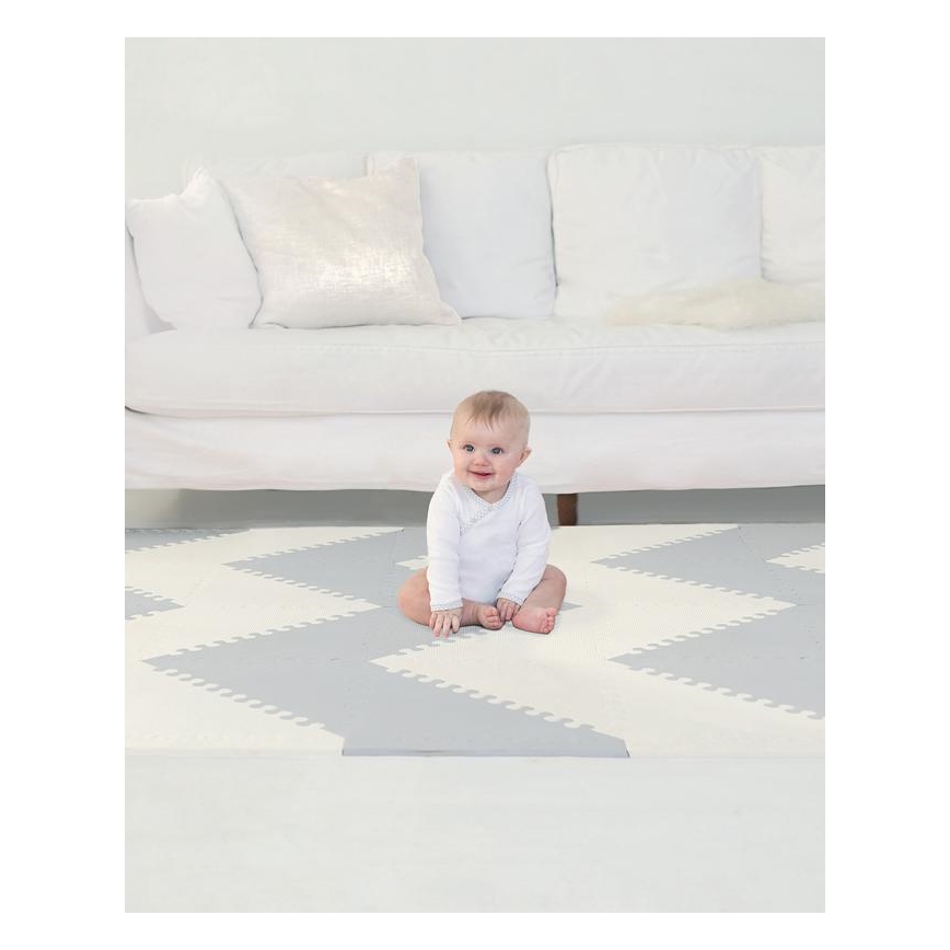 Saltar Hop - Puzzle de espuma 72pcs cinzento/ bege