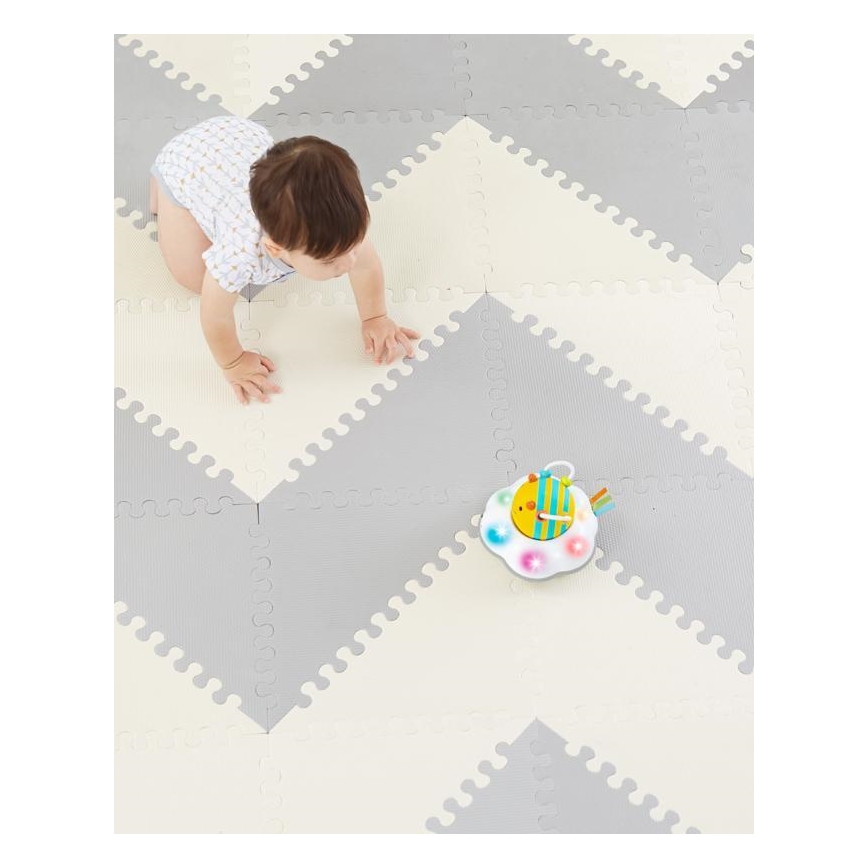 Saltar Hop - Puzzle de espuma 72pcs cinzento/ bege