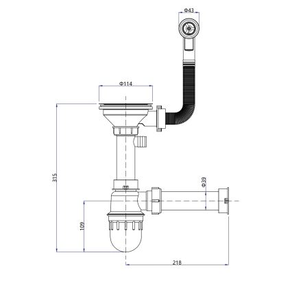 Samona - Cuba de cozinha SAMONA 77x44 cm granito/cinzento