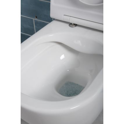 Vaso sanitário suspenso MIO Rimless + assento sanitário SoftClose MIO + botão de descarga DUAL + módulo embutido + almofada isolante