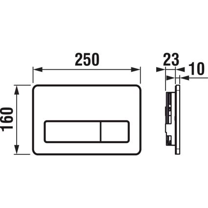Vaso sanitário suspenso MIO Rimless + assento sanitário SoftClose MIO + botão de descarga DUAL + módulo embutido + almofada isolante