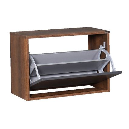 Sapateira 42x60 cm castanho/antracite