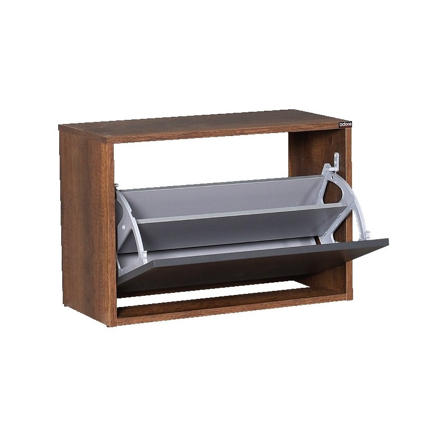 Sapateira 42x60 cm castanho/antracite