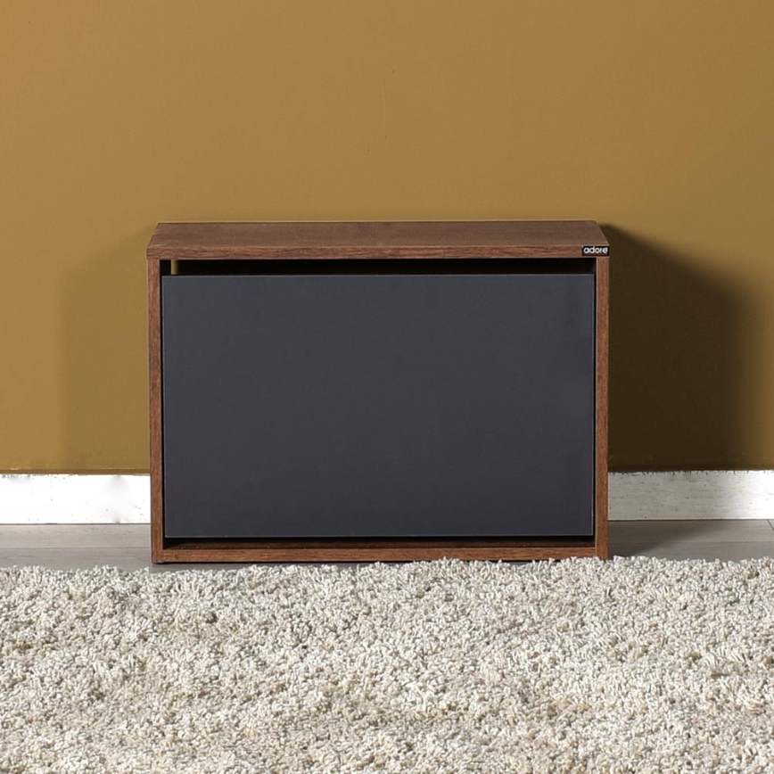 Sapateira 42x60 cm castanho/antracite