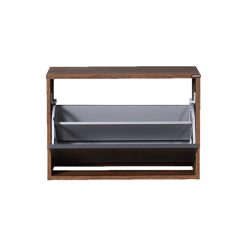 Sapateira 42x60 cm castanho/antracite