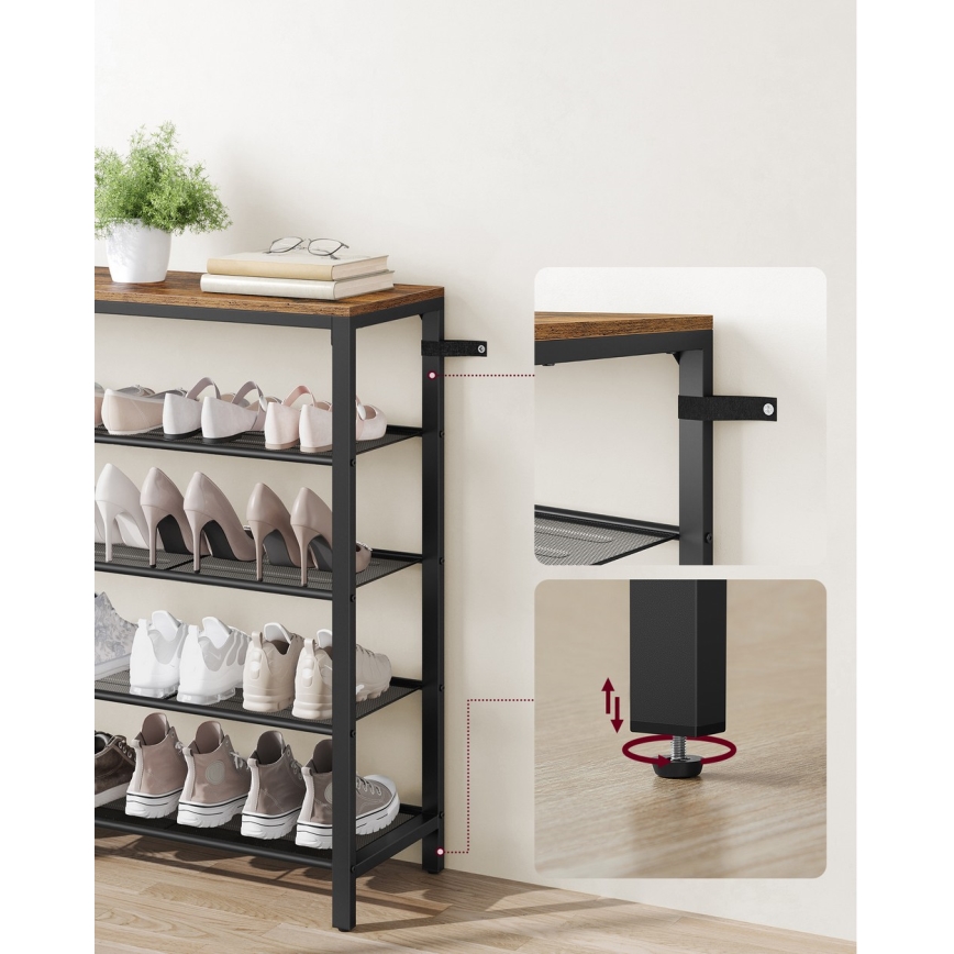 Sapateira DAVOR castanho/preto