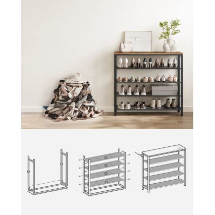 Sapateira DAVOR castanho/preto