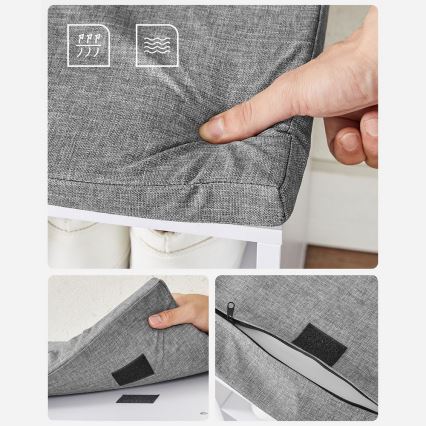 Sapateira VOREN 105x48x30 cm branca/cinza