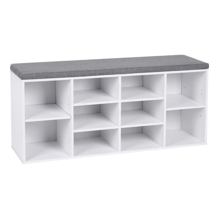 Sapateira VOREN branca/cinza