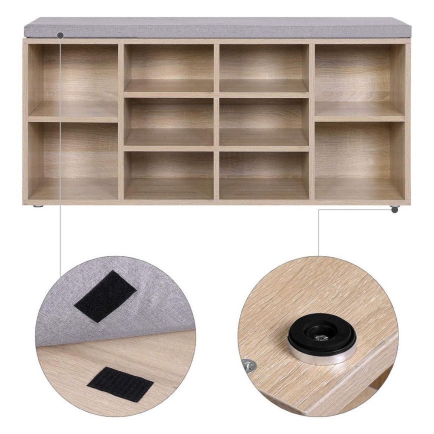 Sapateira VOREN castanha/cinza