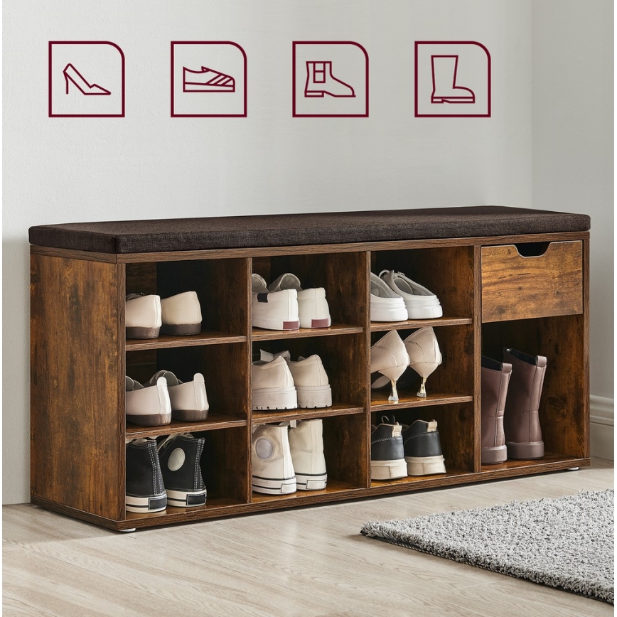 Sapateira VOREN castanha/preta