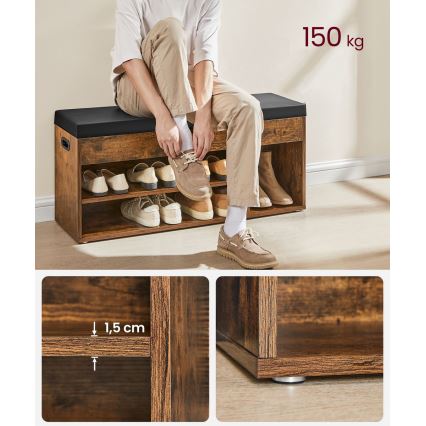 Sapateira VOREN castanha/preta