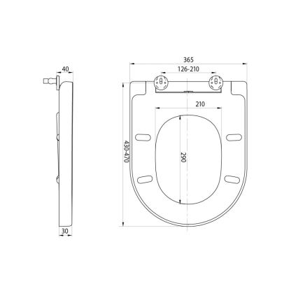 Sapho - Assento de sanita SoftClose TURKU branco