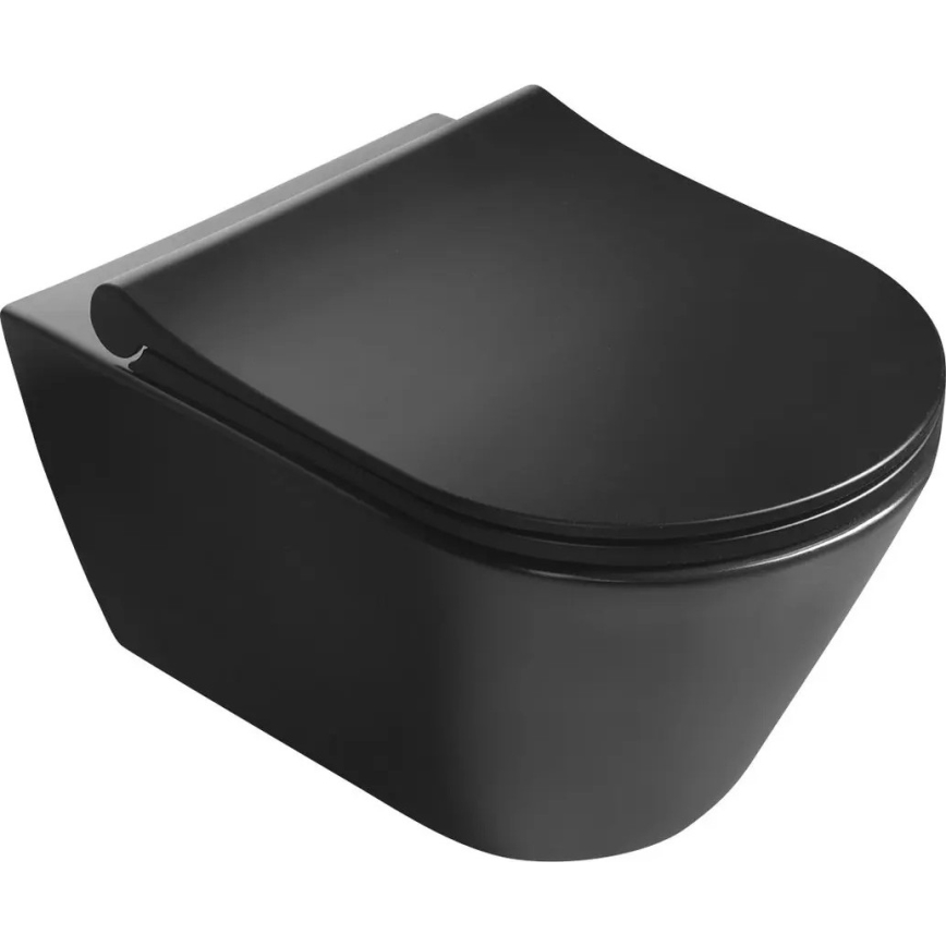 Sapho - Assento sanitário SoftClose AVVA SLIM preto mate