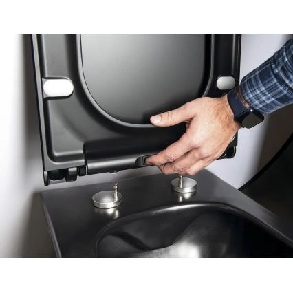 Sapho - Assento sanitário SoftClose AVVA SLIM preto mate