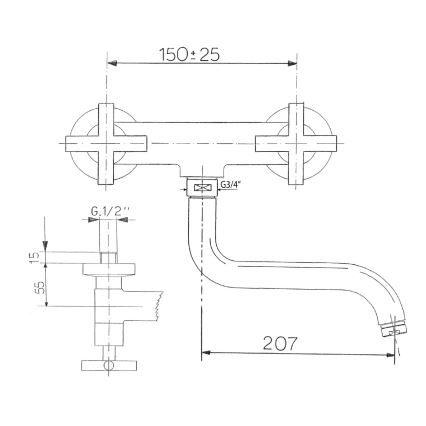Sapho - Bateria de cozinha AXIA cromado brilhante