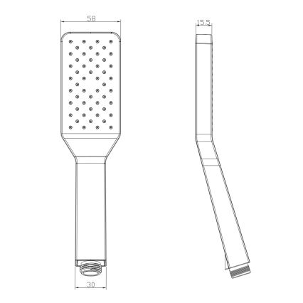 Sapho - Chuveiro de mão com sistema autolimpante, cromo brilhante