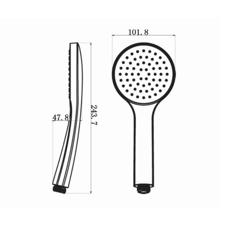 Sapho - Chuveiro de mão preto fosco