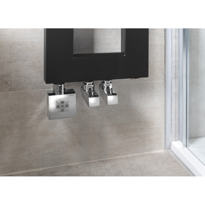 Sapho - Conjunto de ligação para válvulas de ângulo CUBE, 2 peças, cromado brilhante