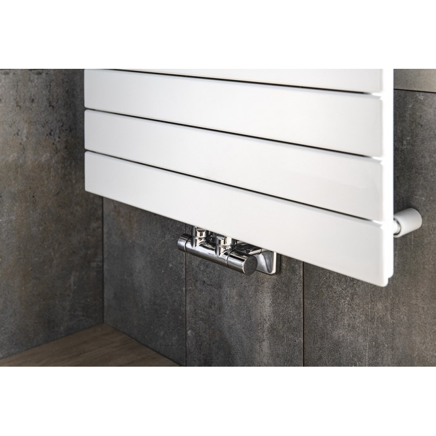 Sapho - Conjunto de válvulas para ligação central TWIN, cromado brilhante