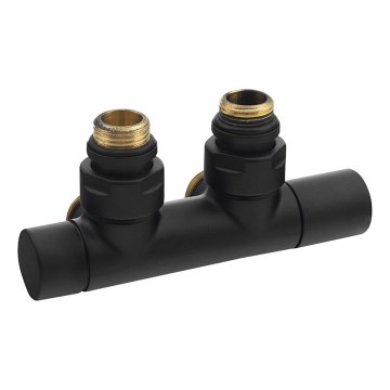 Sapho - Conjunto de válvulas para ligação central TWIN, preto mate