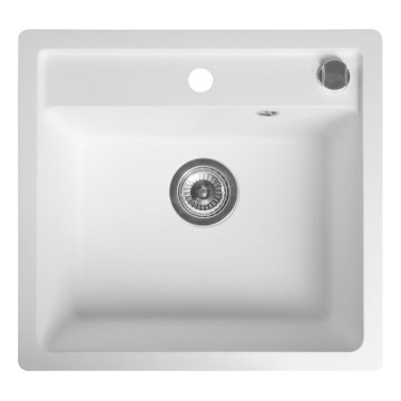 Sapho - Cuba de cozinha 53x50 cm granito/branco