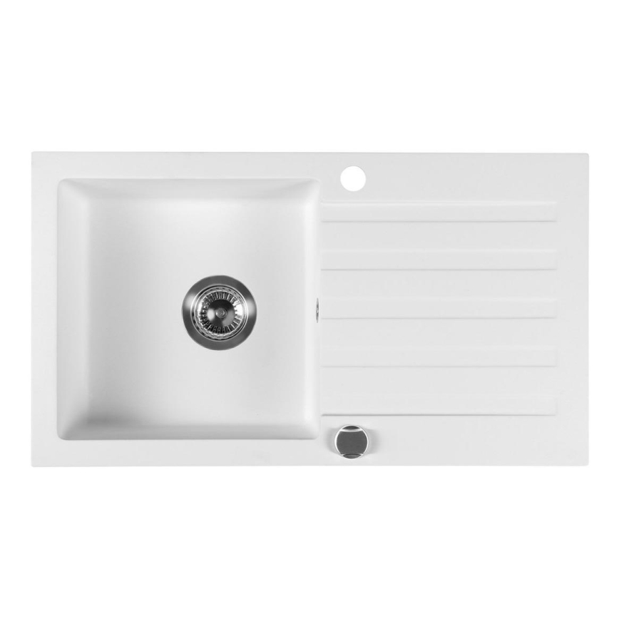 Sapho - Cuba de cozinha 78x44 cm granito/branco