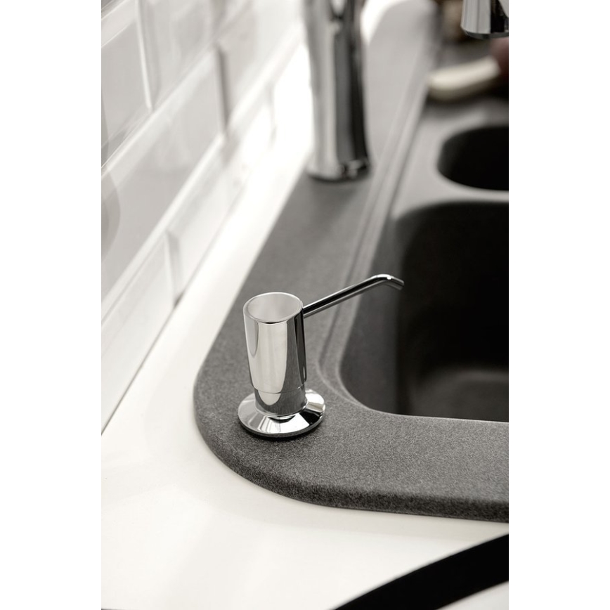 Sapho - Dispensador de sabão embutido cromo brilhante