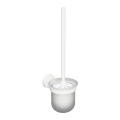 Sapho - Escova de WC de parede X-ROUND, vidro fosco/branco