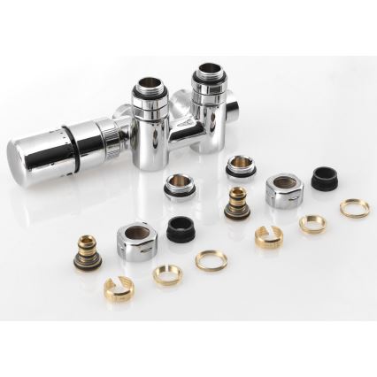 Sapho - Conjunto termostático de ligação para conexão central TWIN COMBI esquerdo/cromado brilhante