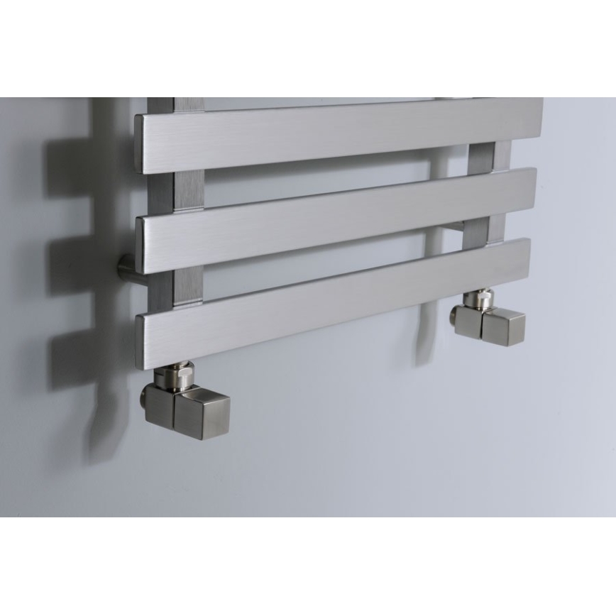 Sapho - Kit de ligação para válvulas de ângulo CUBE, 2 peças, aço inoxidável escovado