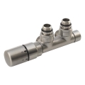 Sapho - Kit termostático para ligação central TWIN, lado esquerdo / inox mate