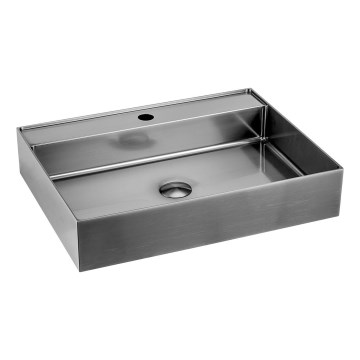 Sapho - Lavatório de bancada AURUM 55x42 cm em aço inox escovado