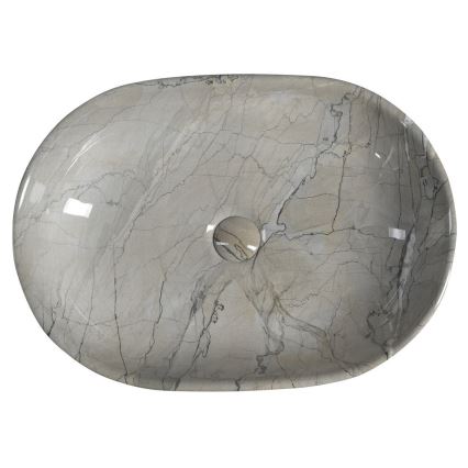 Sapho - Lavatório de bancada DALMA 59x42 cm cerâmica/cinza