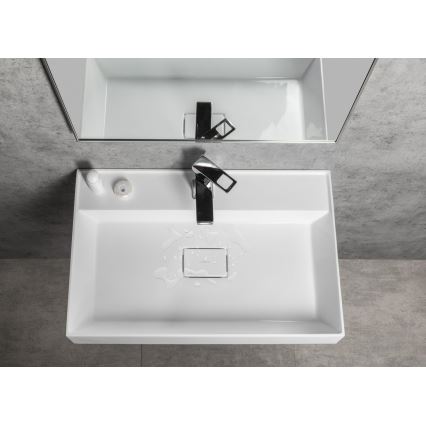 Sapho - Lavatório de bancada GODIVA 68x44 cm mármore/branco