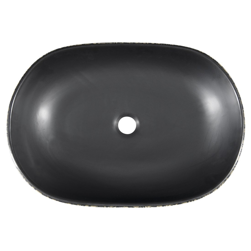 Sapho - Lavatório de bancada PRIORI 60x40 cm cerâmica/preto/azul