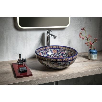Sapho - Lavatório de bancada PRIORI Ø 41 cm cerâmica/multicolorido